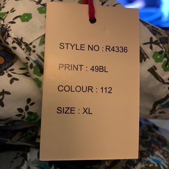 🆕 Anthropologie Raga Floral Patchwork Maxi Skirt Aqua Green Tan - Picture 9 of 9